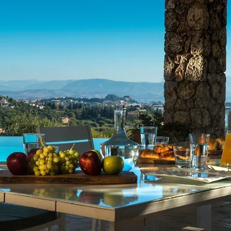 Luxury Corfu Villa Piedra Private Pool Sea View 4 Bdr Kastania Агиос-Маркос