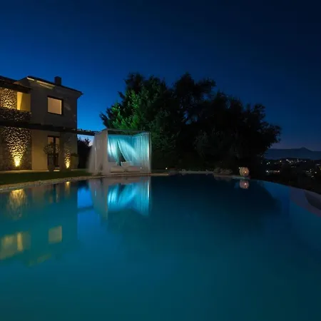 Luxury Corfu Villa Piedra Private Pool Sea View 4 Bdr Kastania * Агиос-Маркос